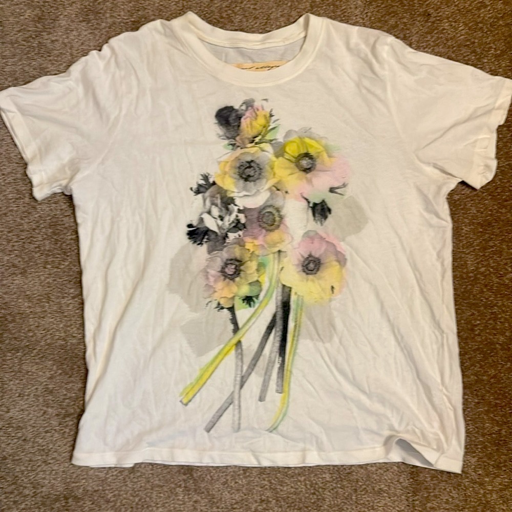 Floral Graphic White T-Shirt